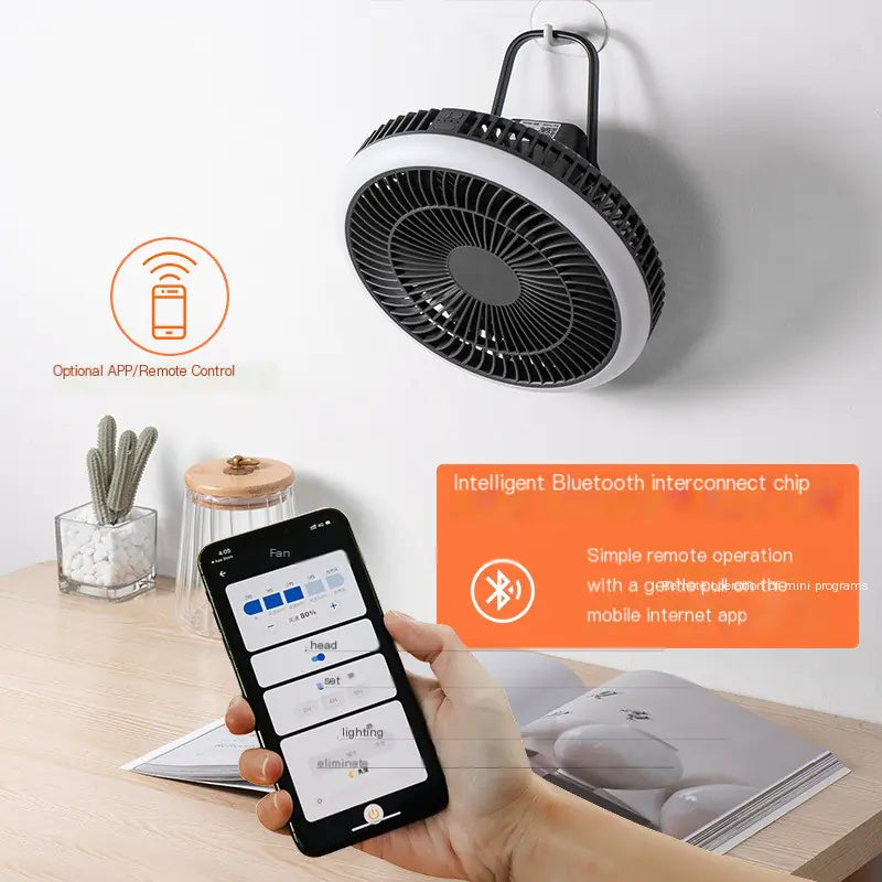 Portable USB Rechargeable Camping Tent Fan & Light