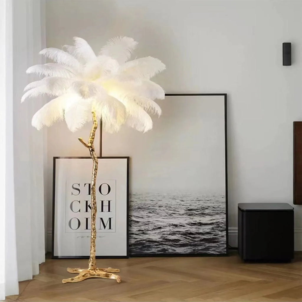 Decorative Resin Feather Floor Lamp