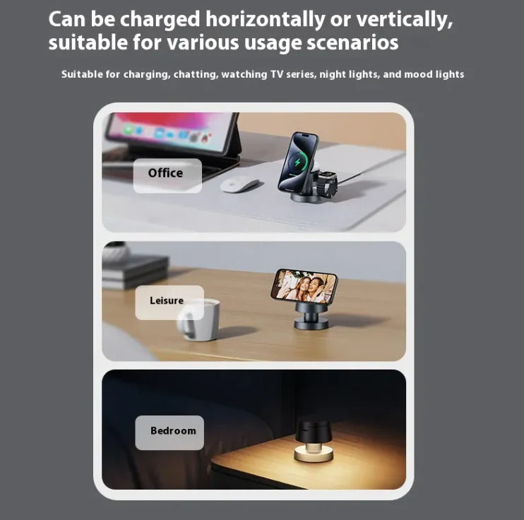 Compact Ambient Light Charger for watch and phone MagSafe