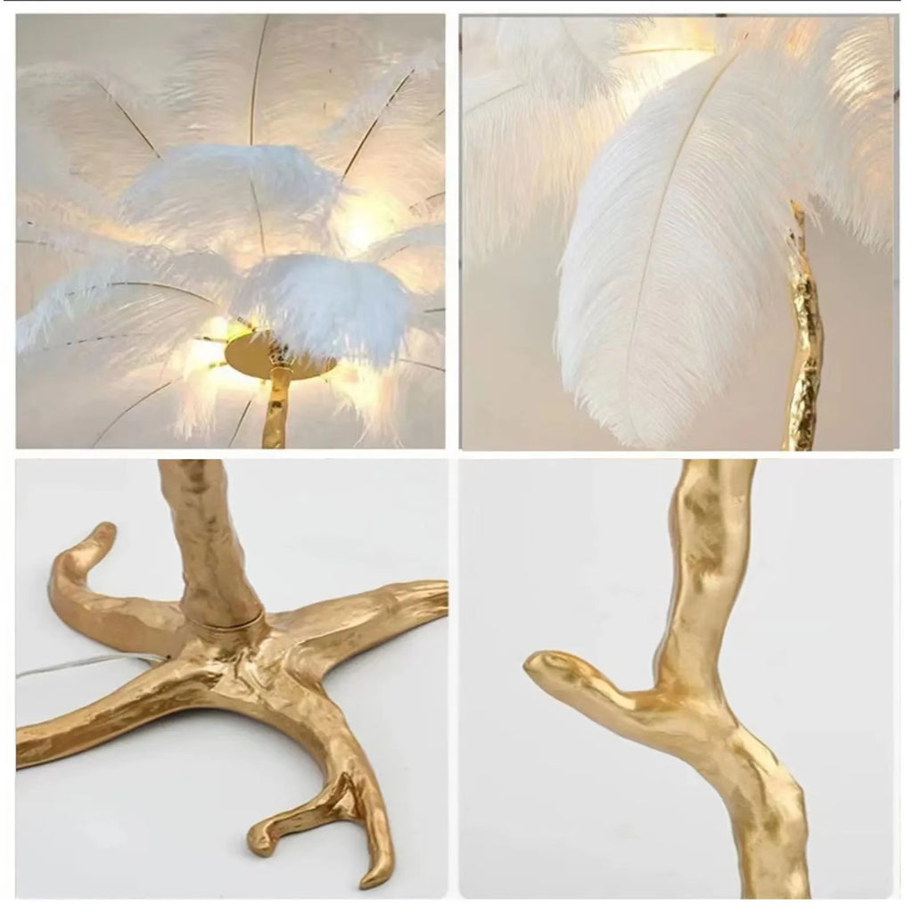 Decorative Resin Feather Floor Lamp