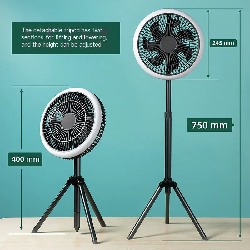 Portable USB Rechargeable Camping Tent Fan & Light