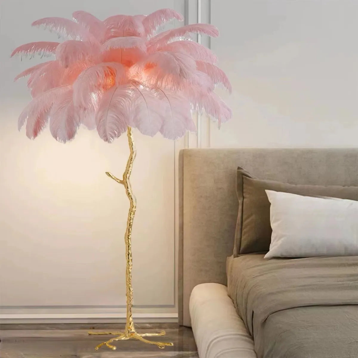 Decorative Resin Feather Floor Lamp