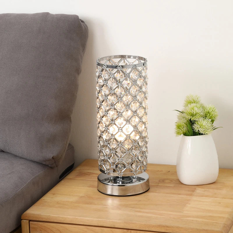 LED Modern Touch Decorative Lamp in Pink Crystal Design