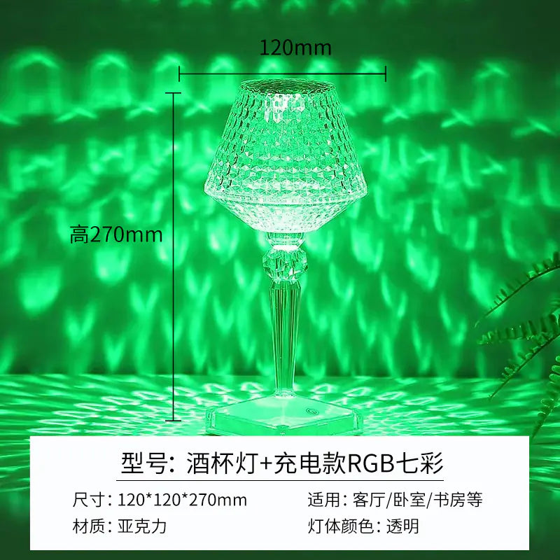 Crystal Table Lamp for Bedroom Decor with Romantic Ambiance