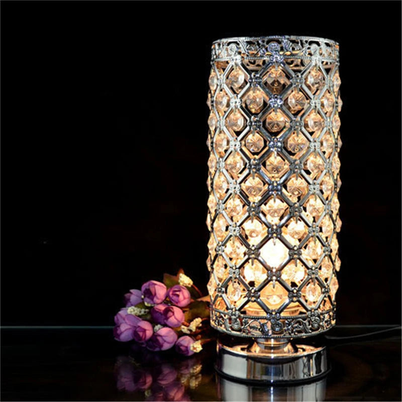 LED Modern Touch Decorative Lamp in Pink Crystal Design