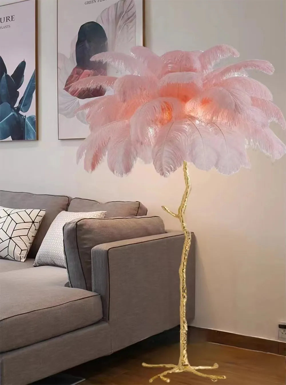 Decorative Resin Feather Floor Lamp