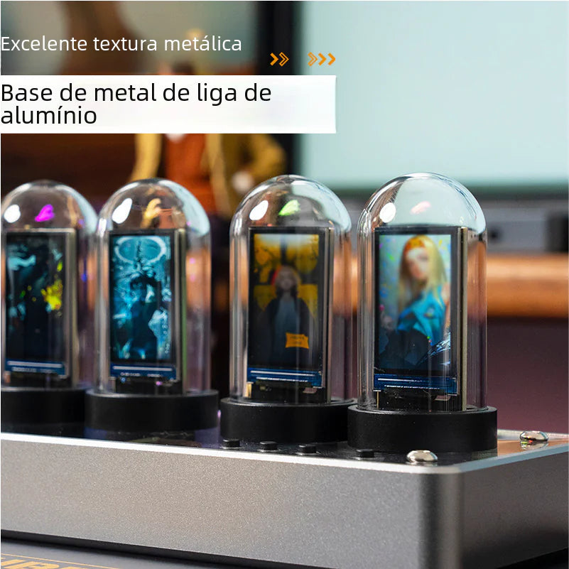 IPS Color Screen Digital Clock for Gaming Desktop Decor